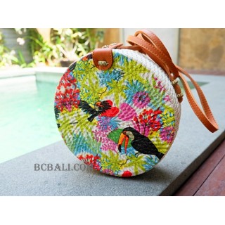 new fashion sling bags rattan with decorations